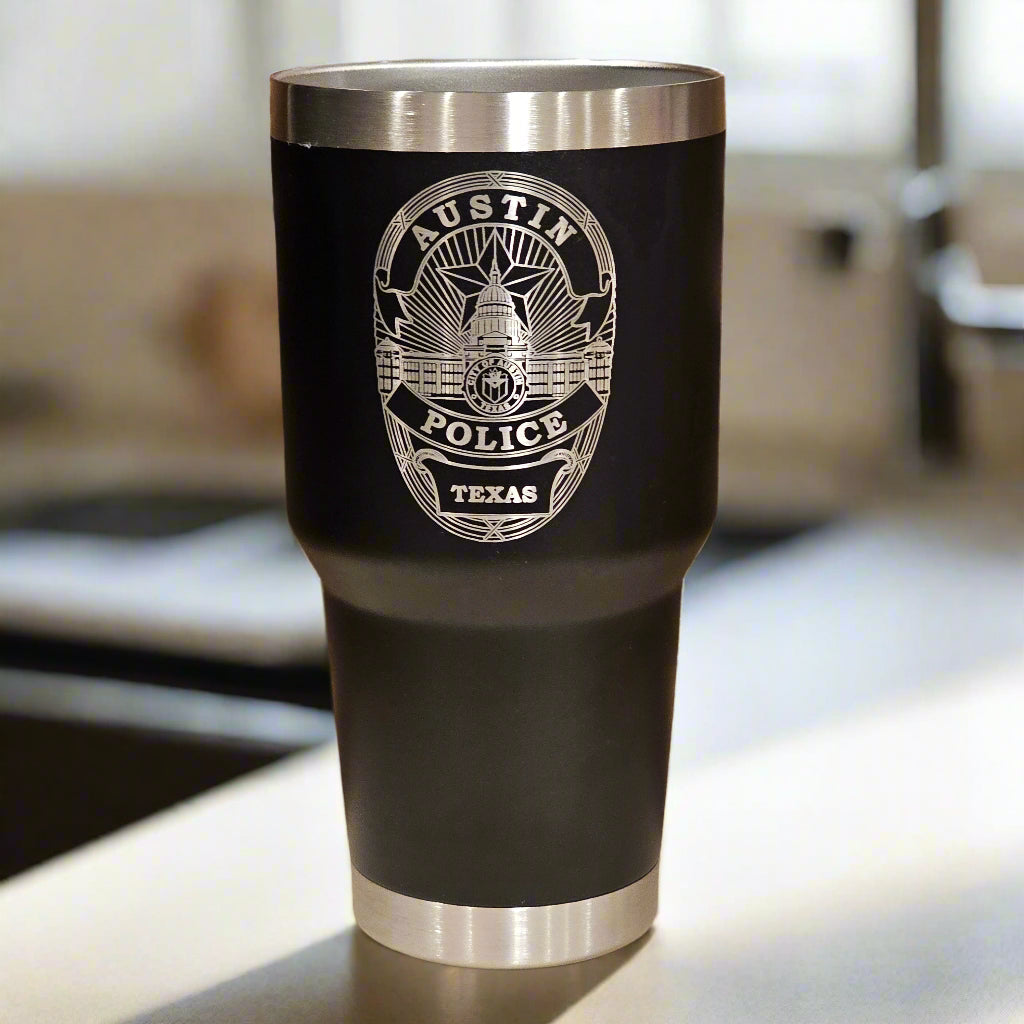 APD Tumbler (Name/Badge)- 30oz